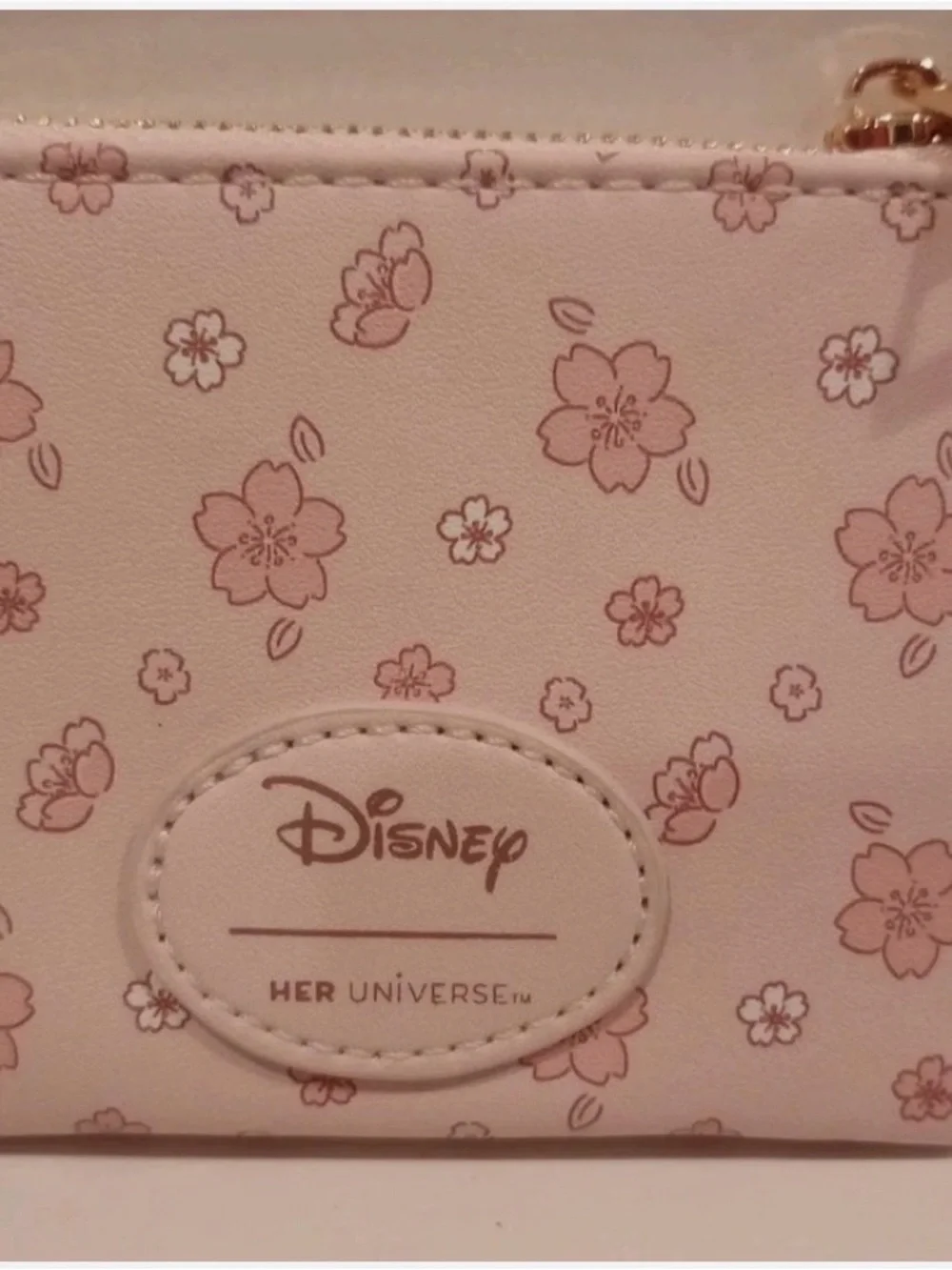Disney Cherry Blossom Theme Stitch Coin Pouch with Gold Clip - RARE